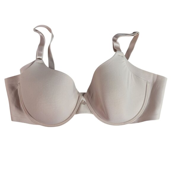 Olga No Side Effects Contour Underwire Bra Tan Nude 40C Adj Seamless Cup Molded - Picture 2 of 11